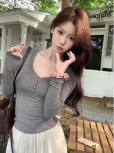 人棉260克 纯欲短款内搭季辣妹修身显瘦打底衫