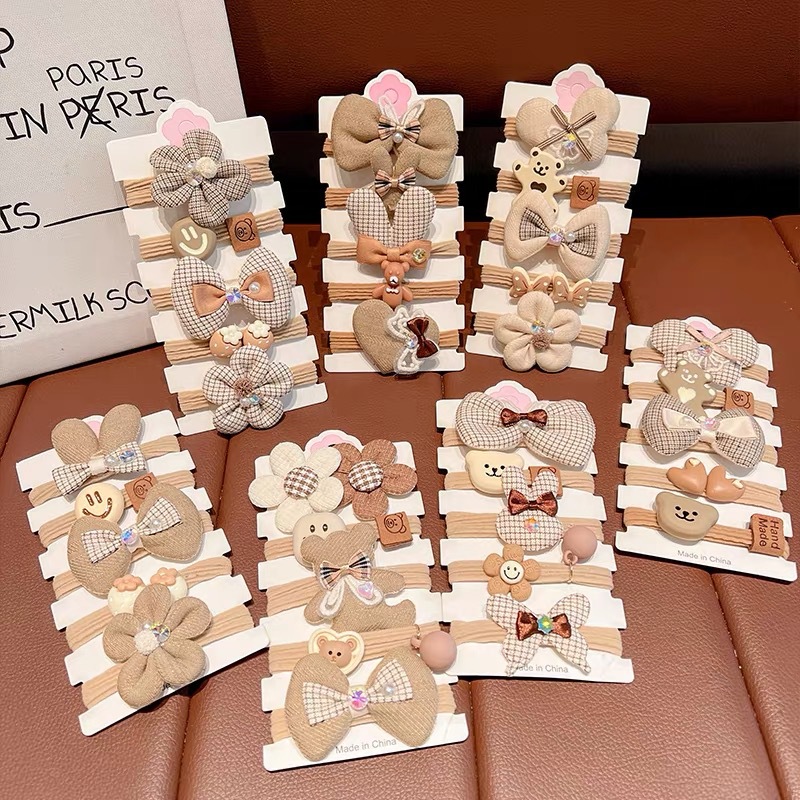 Coleteros para Niñas Color Café con Leche para Primavera y Verano, para Atar Coletas Altas, Accesorios para el Cabello que No Dañan el Cabello, Venta al por Mayor para Niñas