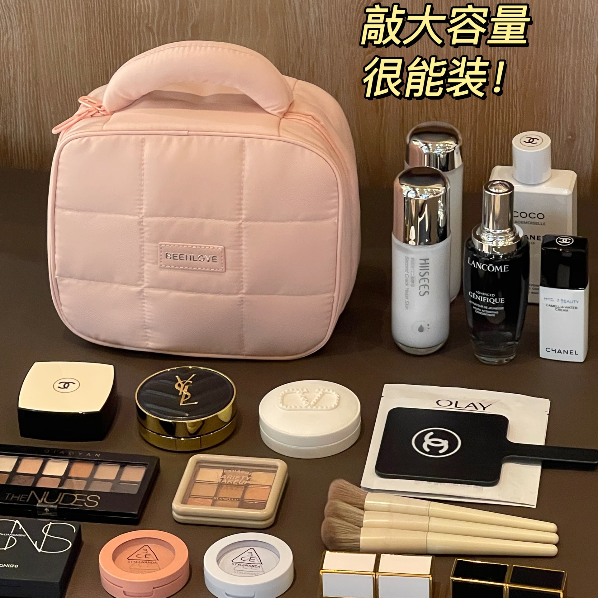 2025 nueva bolsa de maquillaje portátil portátil de gran capacidad bolsa de almacenamiento de maquillaje de alta calidad bolsa de baño de viaje de estudiantes