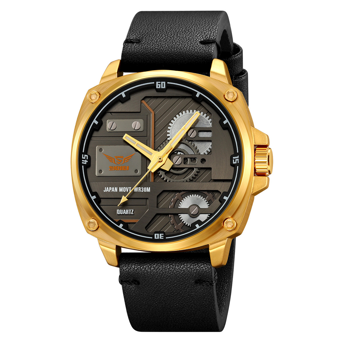 Momento de la belleza de los hombres viento mecánico reloj de cuarzo cinturón retro impermeable nocturna tendencia relojes de pulsera mayorista transfronterizo spot