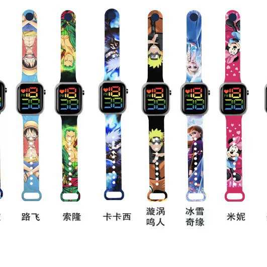 Children's square watch strap, digital watch, 2023 collection