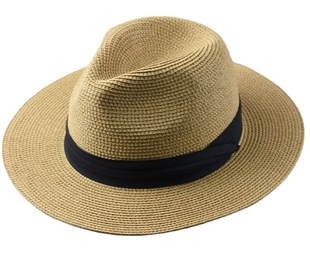 2020 New Panama Straw Hat Foldable Big Head Straw Hat Jazz Hat Top Hat Sun Protection Sun Hat Men's Hat