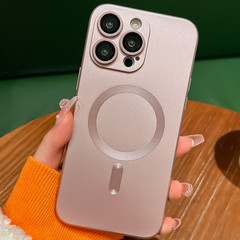 適用iphone15金屬漆磁吸11手機殼蘋果12新款14軟殼13液態15promax