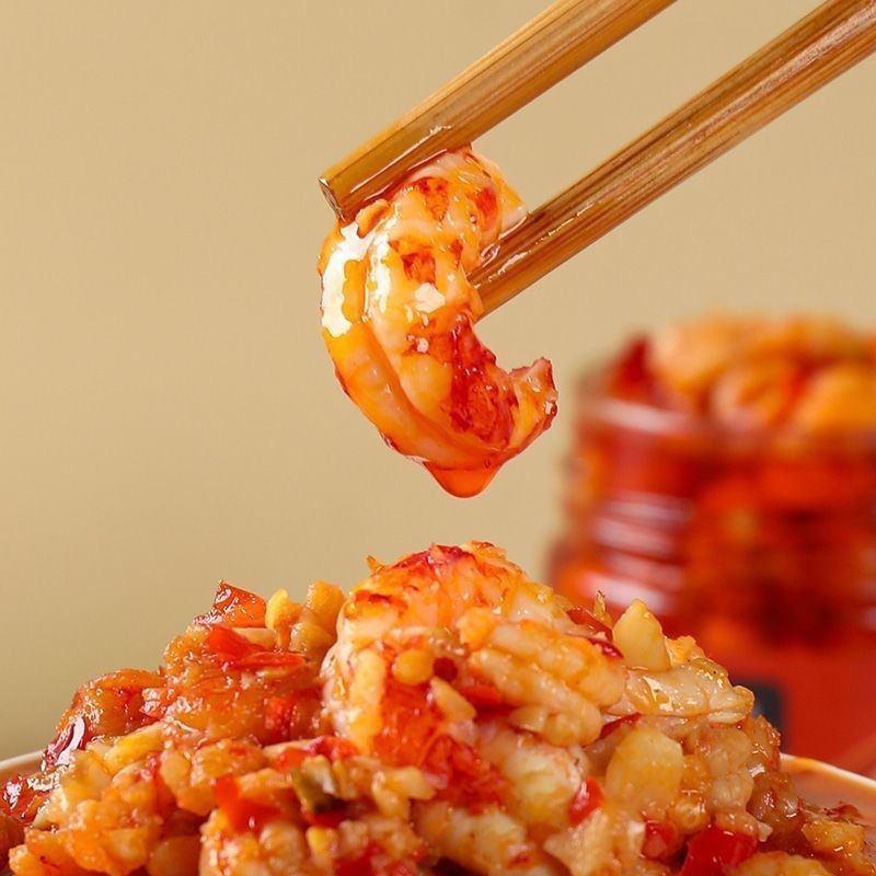 蒜蓉虾尾酱蒜香浓郁去壳虾尾酱下饭菜拌饭酱拌面即食虾零食调味料|undefined