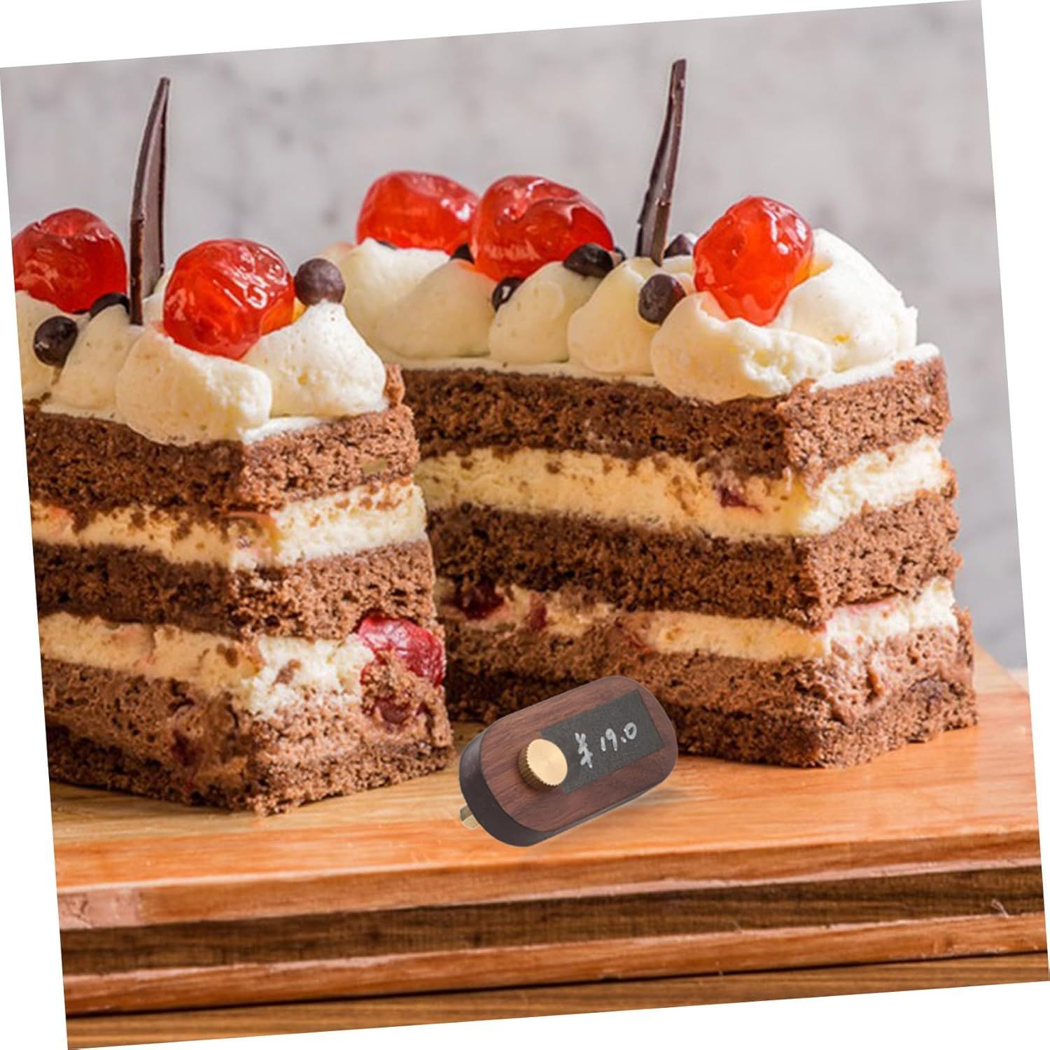 Madera sólida pequeña etiqueta de precio de tarta de madera simple etiqueta de precio de madera de alta calidad escritura a mano
