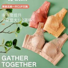 磁疗6640#素雅蕾丝背心款内衣薄B杯聚拢侧收高弹尾货文胸处理批发