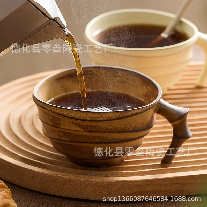 Высококачественная кофейная чашка высококачественная керамическая японская Ретро кружка нишевый дизайн чувство чашка для молока чашка для завтрака