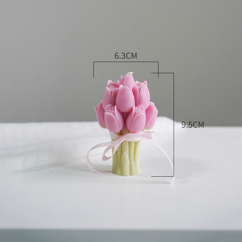 Tulipanes, flores, flores, velas de aromaterapia, velas de atmósfera, regalos de San Valentín, decoraciones de velas de aromaterapia