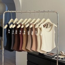 韩社8821#磨毛U领时髦内搭背心秋冬修身显瘦舒适百搭打底外穿吊带