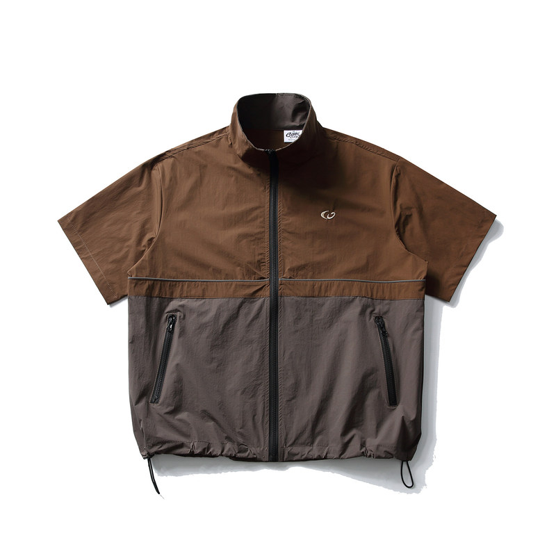 City Fanpin 2025 Summer New Contrast Color Stitching Coach Shirt