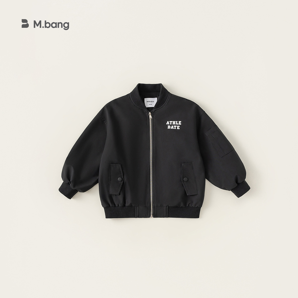 Yubao ropa infantil nueva ropa de otoño para niños 2025 nueva letra de moda impresa manga larga chaqueta de otoño de color sólido para niños