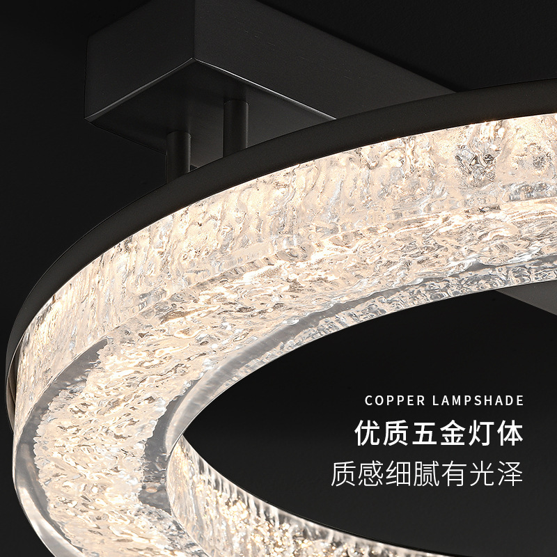 Lámpara de sala de estar minimalista de estilo italiano, hogar atmosférico, diseñador de alta gama 2025 nueva lámpara de techo de dormitorio principal minimalista moderna