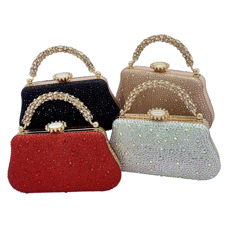 Clutch gioiello donna con strass per matrimonio e sera_voghion.com