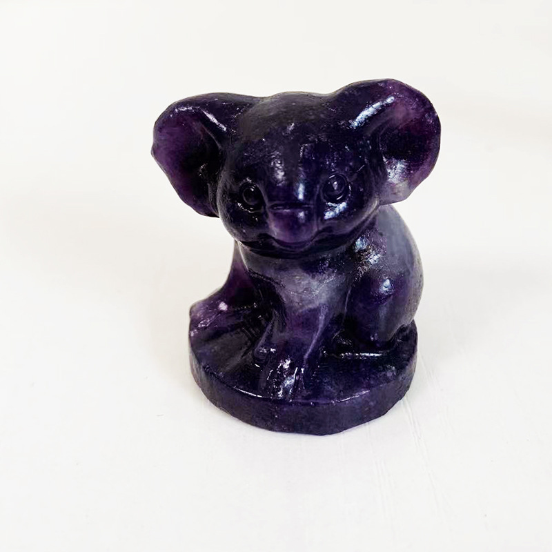 Lindo Koala Piedra Natural Cristal Adornos Decoraciones Artificiales display picture 5