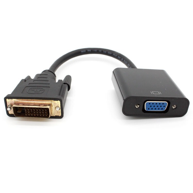 Factory wholesale new copper with chip DVI to VGA HD to analog conversion line male to female DVI to VGA Factory wholesale new copper with chip DVI to VGA HD to analog conversion line male to female DVI to VGA