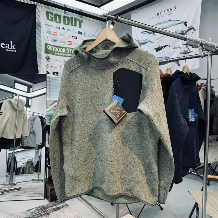 裊平替！保暖透氣戶外內搭中間層男女同款套頭連帽抓絨衣休閒衛衣