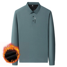 中老年男装加厚T恤男款保暖休闲打底厚款上衣男加绒t恤冬款爸爸装