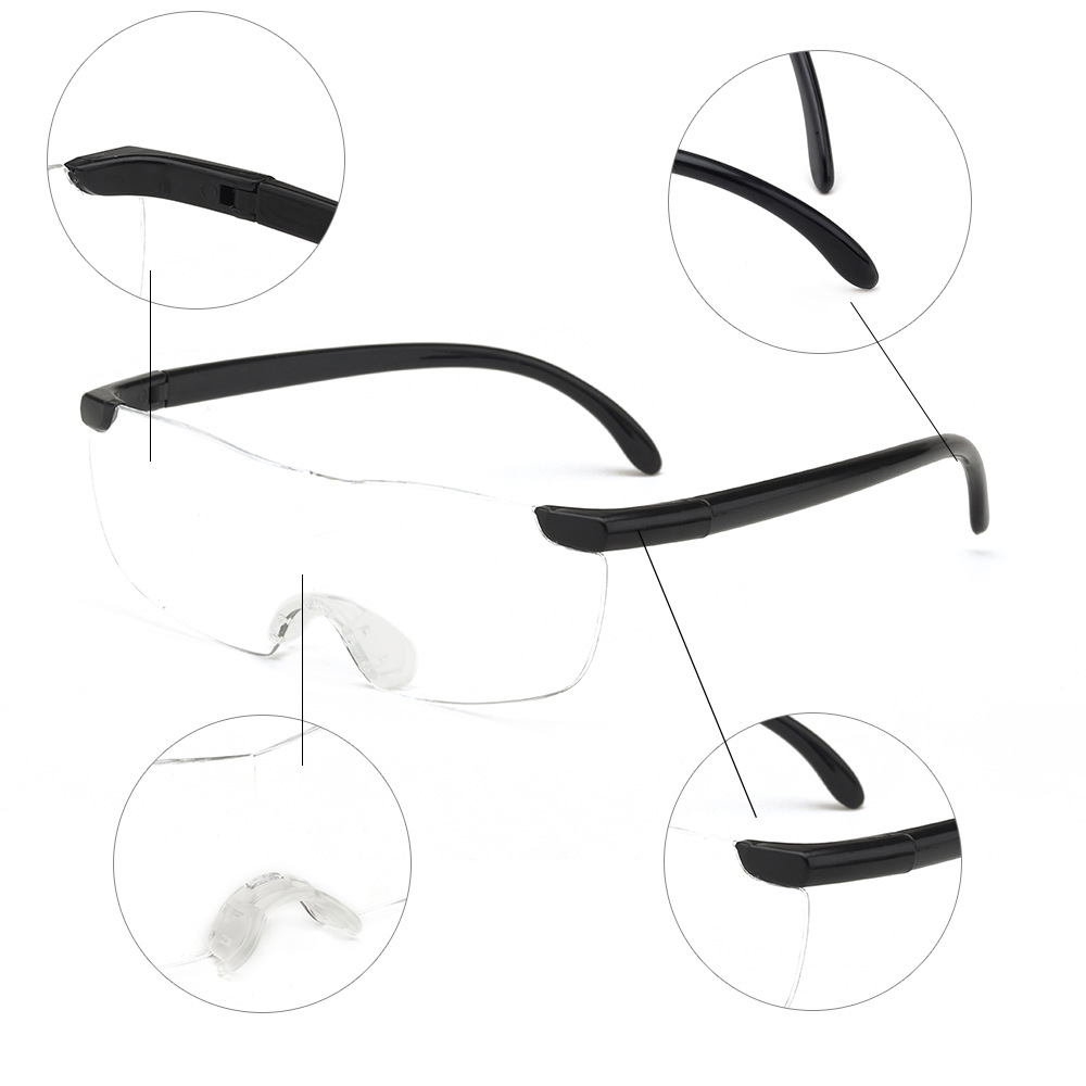 Spot Wholesale 1.6X Magnifying Glass Cross-Border Aliexpress Amazon Hd Men and Women 250 Degree Reading Glasses