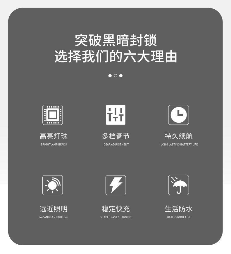 Xiaoqiying Zoom Ultra-Bright Led Flashlight Strong Light Rechargeable Outdoor Long-Range Multi-Functional Explosion-Proof Self-Defense Patrol