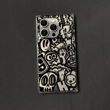 涂鸦怪兽适用苹果16手机壳iPhone15promax女新款14pro夏日简约13