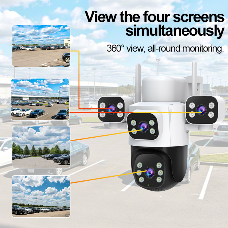 Cámara de monitoreo solar 4G al aire libre con visión nocturna 360 grados de rotación de teléfono móvil bidireccional intercomunicación de suministro de energía