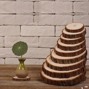 Natural Pine Wood Chips Wholesale Log Chips Decorative Ornaments Christmas Ornaments Crafts DIY Round Wood Chips Coasters