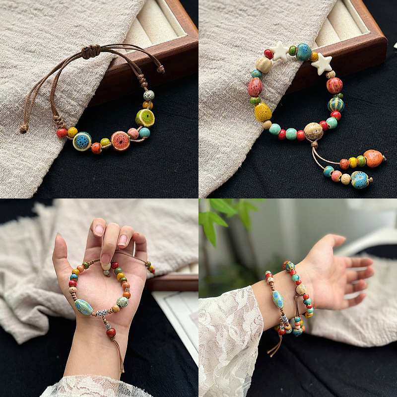 Jingdezhen Ceramic Bracelet, New Chinese Style, Forest-Themed, Original Design, Friendship Bracelet, Jewelry, One-Piece Wholesale, Cross-Border Exclusive Supply Jingdezhen Ceramic Bracelet, New Chinese Style, Forest-Themed, Original Design, Friendship Bracelet, Jewelry, One-Piece Wholesale, Cross-Border Exclusive Supply