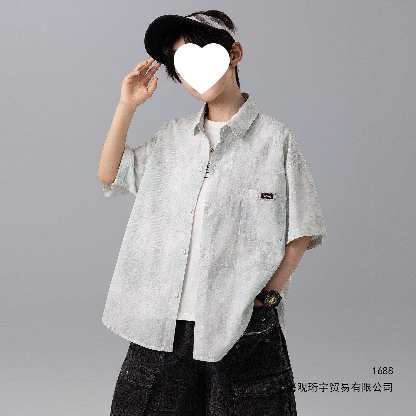 Boys' Summer Shirt Jacket 2026 New Summer Style Thin Top for Medium and Large Children, Stylish and Cool