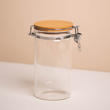 工廠價帶有密封玻璃食品儲存罐咖啡容器用於盛放咖啡豆香料茶糖瓶