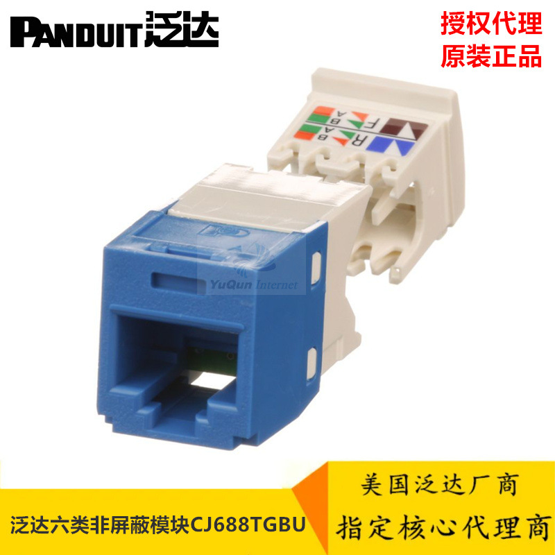 PANDUIT泛达网络CJ688TGBU 6类非屏蔽信息模块 六类网线模块原装