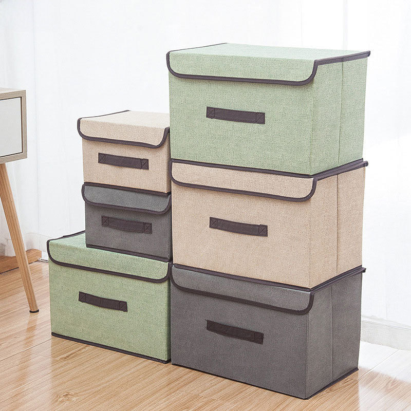 Direct sale storage basket, large storage box, storage bag for bedding, packing bag for moving, storage box made of cotton and linen
