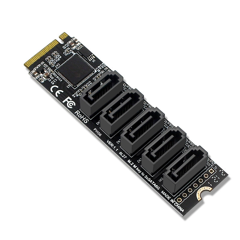 PH56 M.2 PCIe SATA6G5 карта расширения для накопителя, адаптер передачи данных JMB585 с поддержкой PM-функции