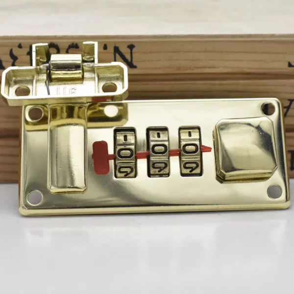 Factory Direct Sales Luggage Password Lock Leather Suitcase Password Fixed Lock Wooden Box High-End Metal External Adjustment Password Lock