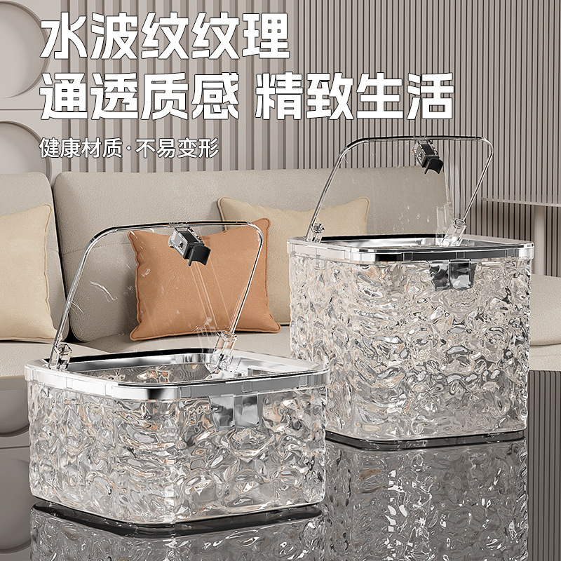 Bote de basura de escritorio Mesa de sala de estar con ondas de agua para el hogar