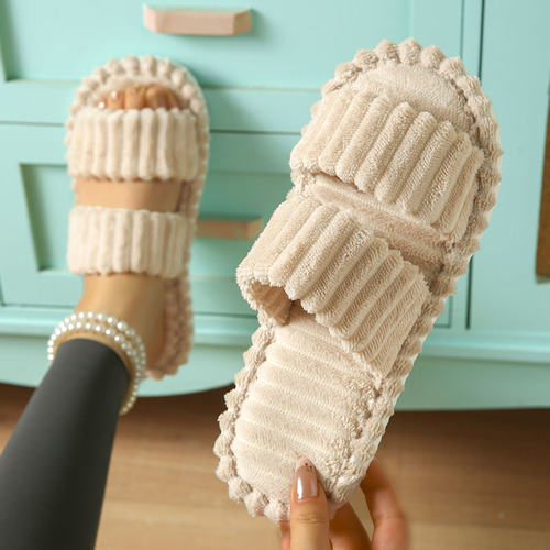 Direct Supply New Women's Four Seasons Home Slippers Deodorant, Wear-resistant, Non-slip, Lightweight, Comfortable and Soft Couple Slippers