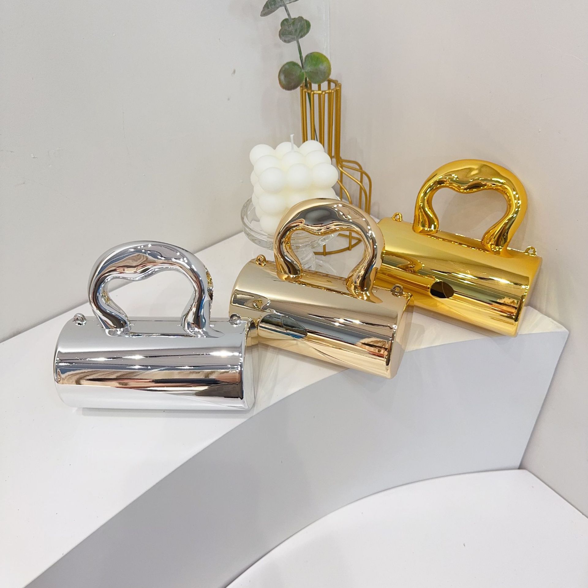 Nuevo paquete de cena transfronterizo para damas de alta sensibilidad, bolsas de mano acrílicas cilíndricas, bolsas de cena de moda de fiesta