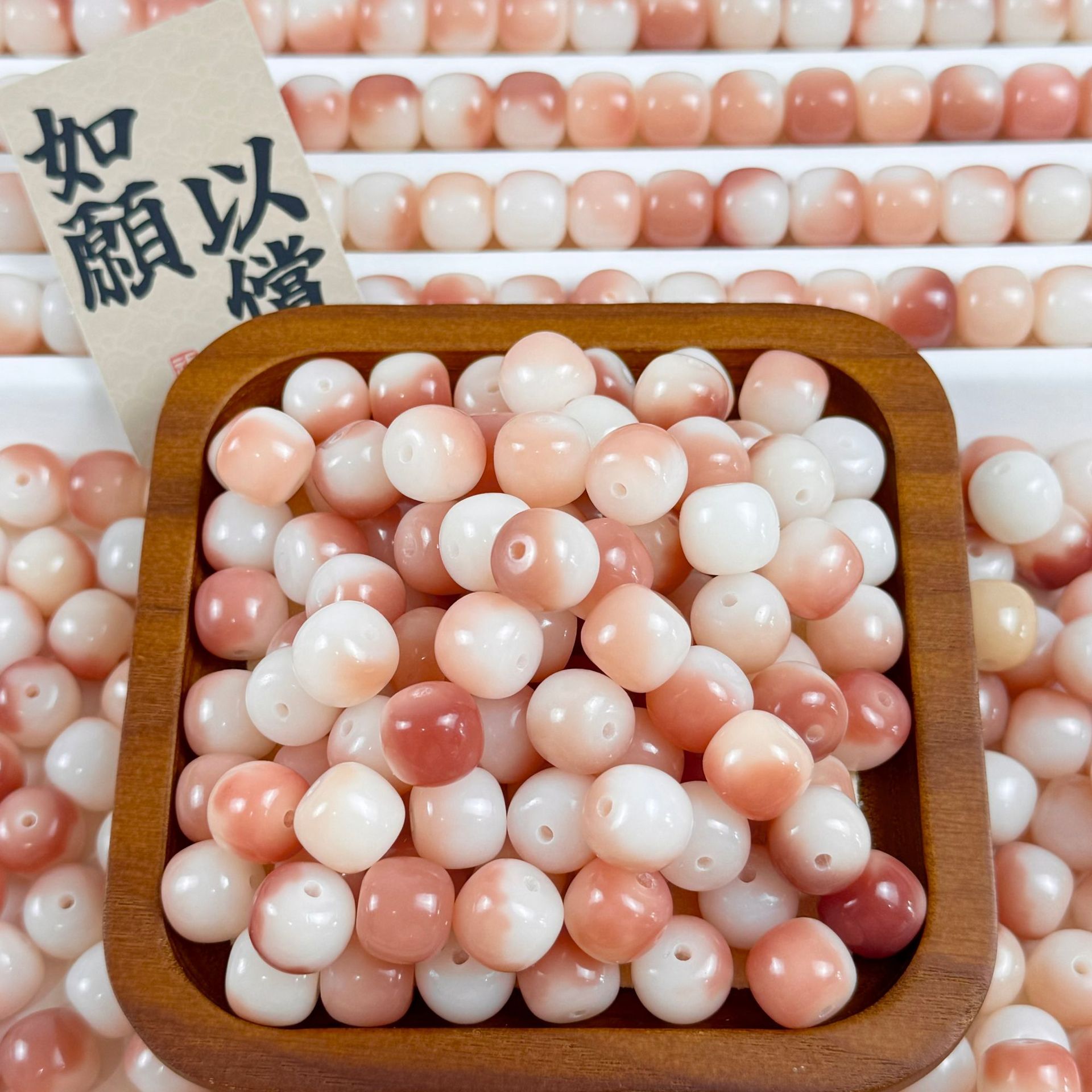 Фиолетовые бусины-ведро 10*11мм