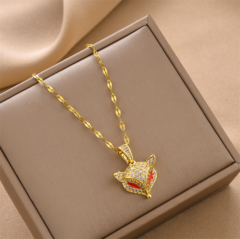 Collar de acero de titanio nuevo transfronterizo, joyería femenina, personalidad de moda, venta caliente simple, joyería de cadena de clavícula femenina, collar creativo image 69