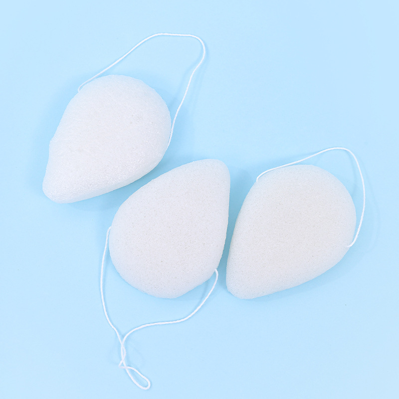 Gota de agua personalizada línea de konjac lavado facial para bebés super suave no daña la piel lavado esponja de baño al por mayor