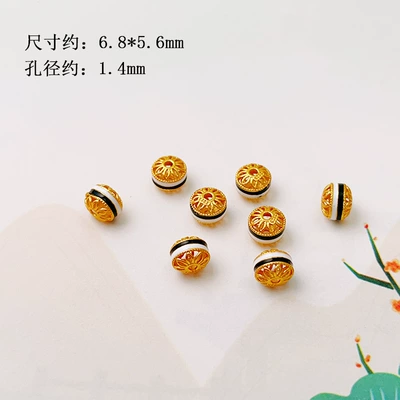 Burnt Blue Spacer Beads | Zərgərlik ara hissələri - oil-dripping-model-2