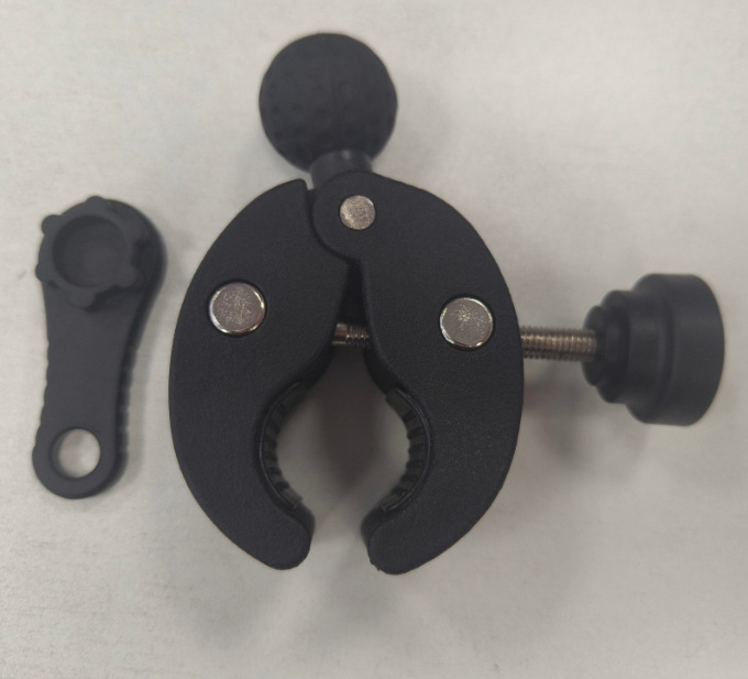 GoProアクションカメラ用バイク固定クリップ、防振、屋外用両頭強力クリップ、ライディング撮影スタンド