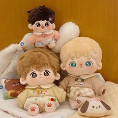 【现货批发】20cm棉花娃娃衣服奶油面包爬爬服娃衣无属性玩偶替换
