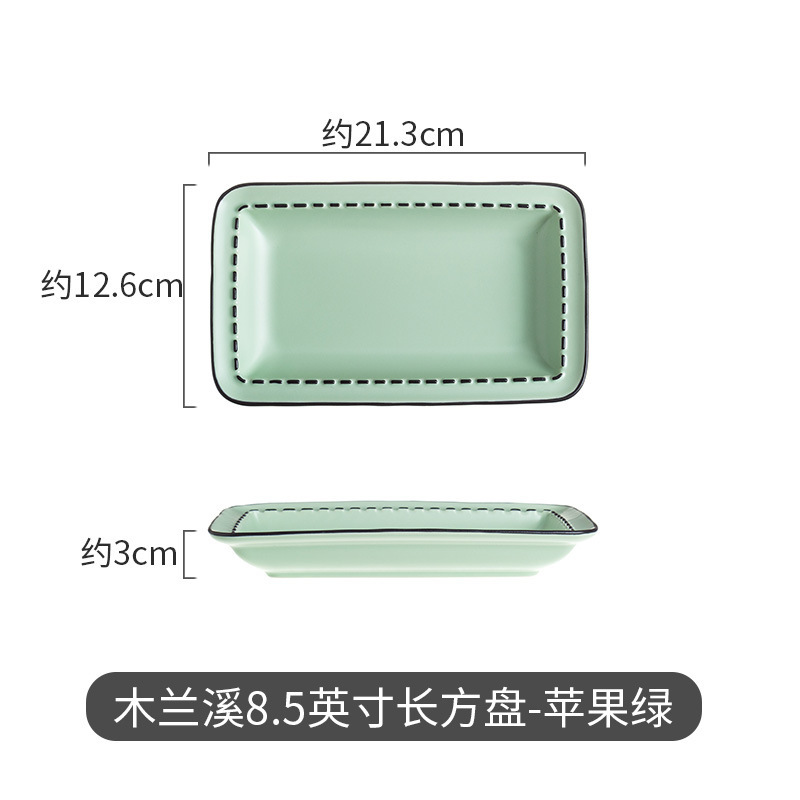 Xiaohong libro camping picnic tazón de cerámica ins estilo lindo chica corazón vajilla de cerámica plato mu Lanxi