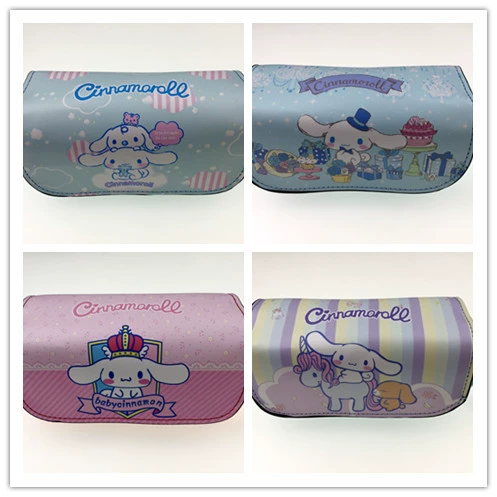Мультяшный милый двойной отдел pencil case с молнией, кошелек, маленькая сумочка, Cinnamoroll