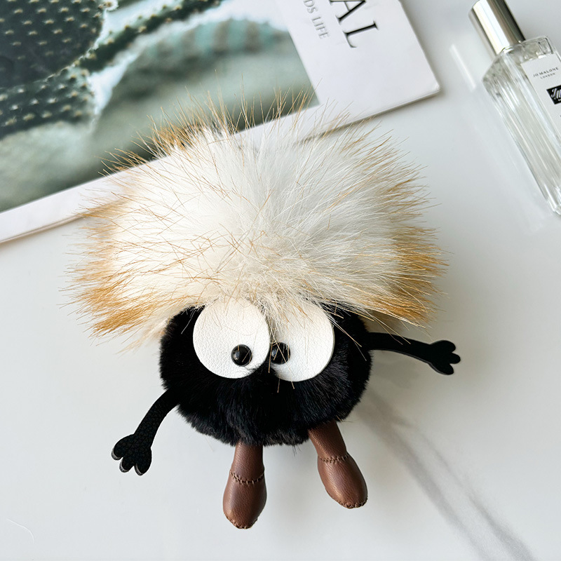 Cute lana bola de carbón coche llavero colgante red en elfadas bolsas de peluche bolsas colgantes regalo