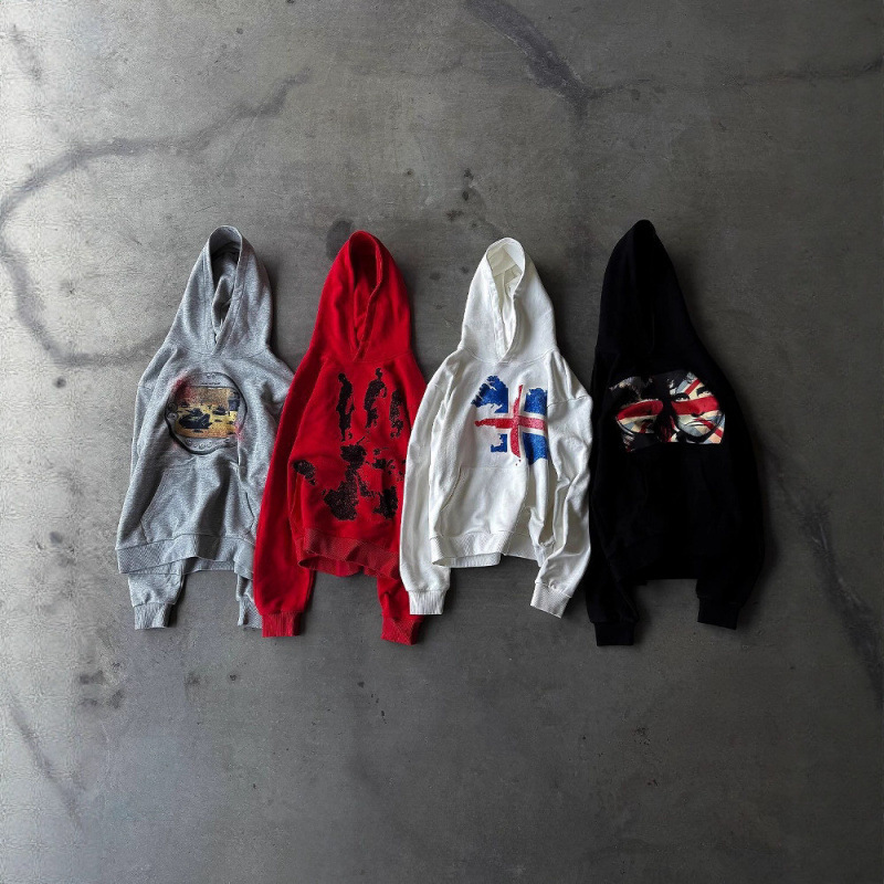 Cross-Border New Style Personalized Dark Printed Sweatshirt Long-Sleeved Pullover Hoodie Retro Jacket Street Trendy Y2K Cross-Border New Style Personalized Dark Printed Sweatshirt Long-Sleeved Pullover Hoodie Retro Jacket Street Trendy Y2K