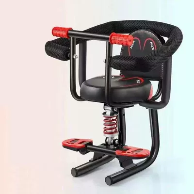 Electric Vehicle Child Seat, Motorcycle Front-Mounted Infant/Baby/Kids Seat, Electric Scooter, Pedal Bike, Shock Absorption (Electric car child seat) - 509-full-circle-single-shock-absorber-plus-binder
