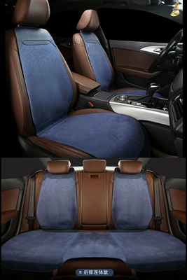 Wool pad – cushion for all seasons universal ultra-thin - blue-five-seater-rear-one-piece-without-headrest