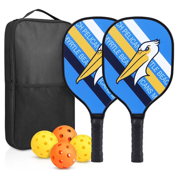 Wood Density Board Uv Printed Pickleball Racket Set Beach Racket Storage Bag Amazon Cross-Border Factory Direct Delivery
