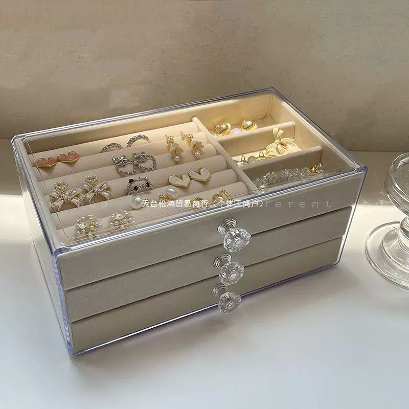 Acrylic storage system, earrings, necklace, ring, accessory, storage box, 2023 collection